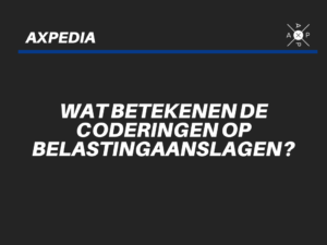 codering belastingaanslagen