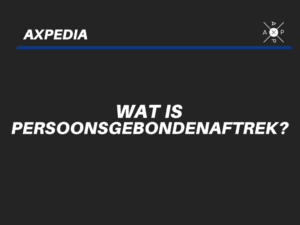 wat is persoonsgebonden aftrek