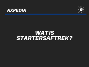 wat is startersaftrek