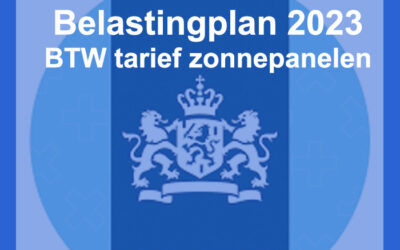 belastingpanelen 2023 btw zonnepanelen