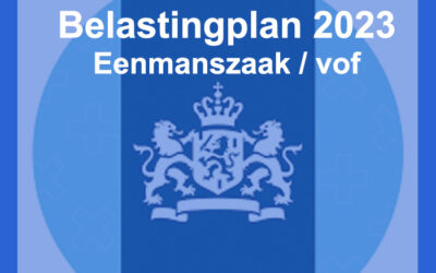 belastingplan 2023 impact eenmanmszaak vof